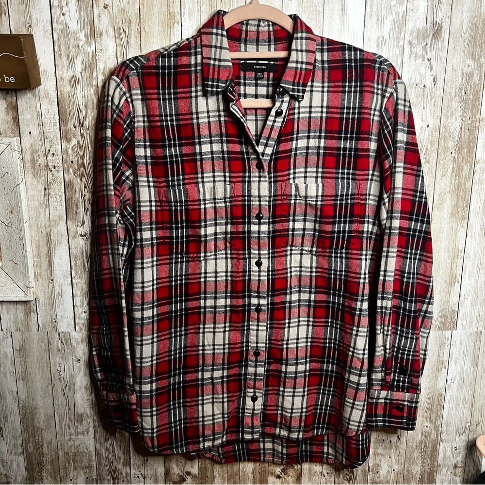 Madewell Plaid Casual Shirt XXS Oversized